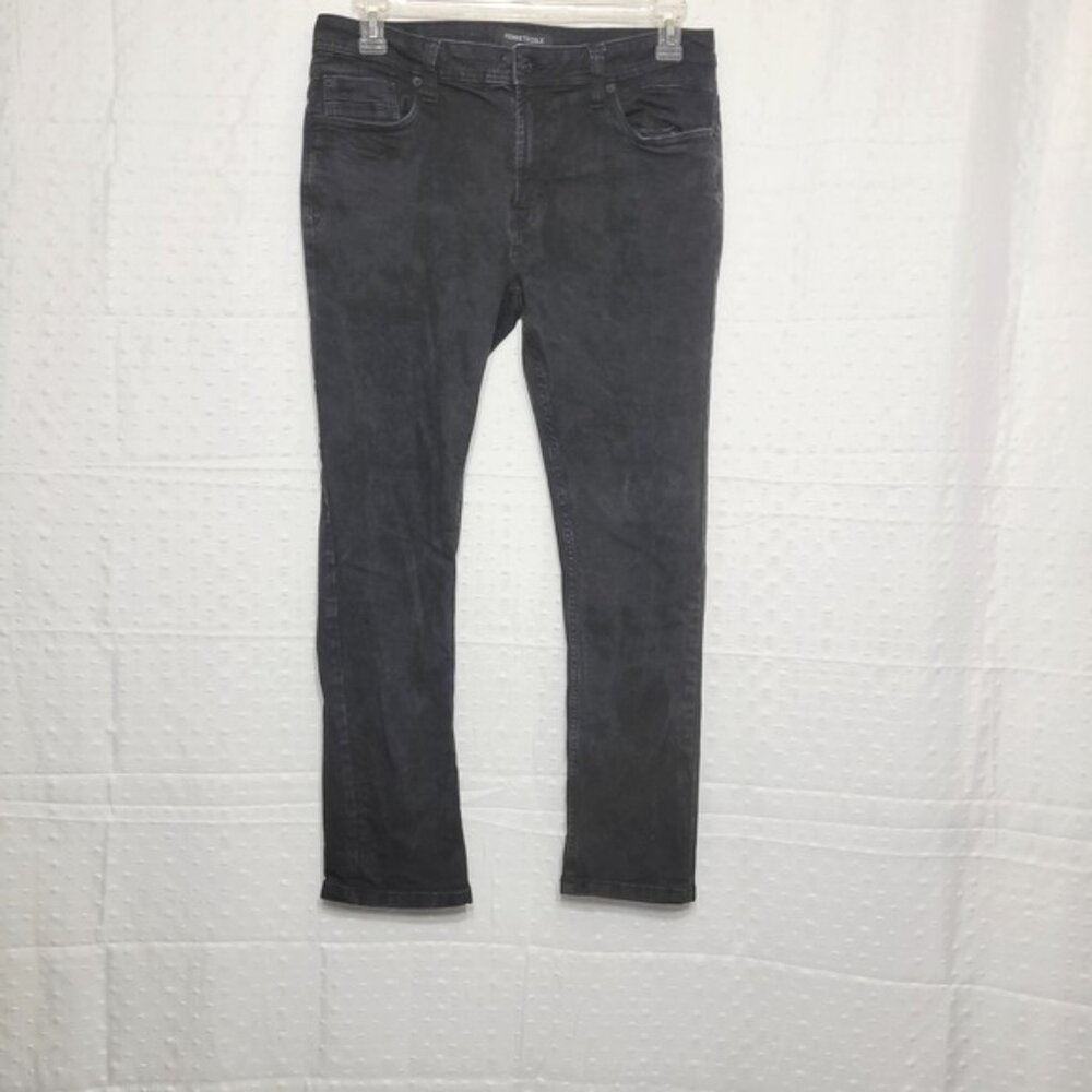 Kenneth Cole Men's Black Jeans 34/30 Slime Fit